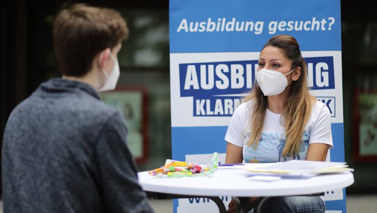 Ausbildungsplätze in der Fußgängerzone