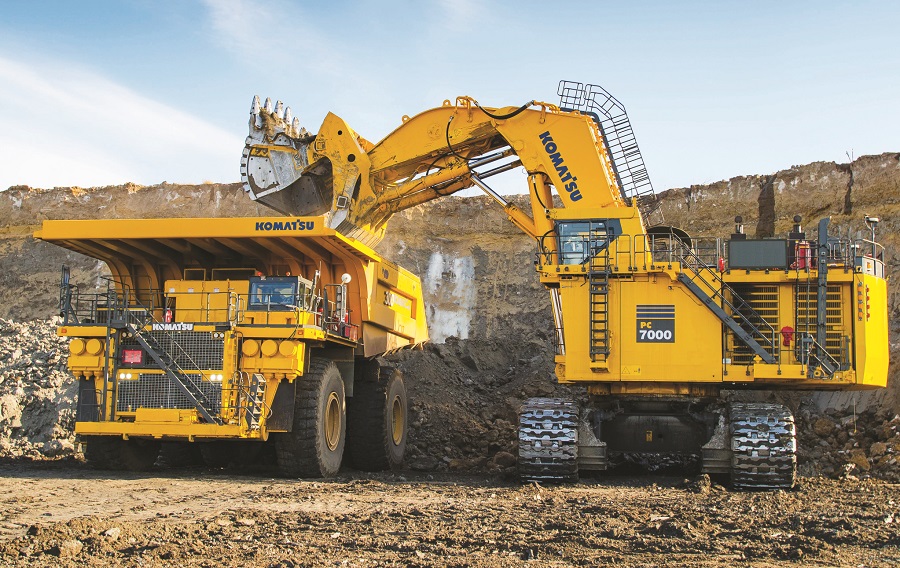 riesige Baumaschinen